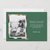 抽象芸術応援水平ホリデーフォトカード シーズンカード (裏面)