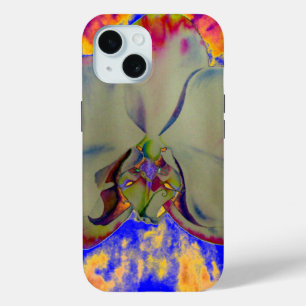 抽象芸術性フローラ絵画カラフルラン iPhone 15ケース