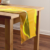 抽象芸術性葉 ショートテーブルランナー (インサイチュ)