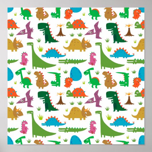 抽象芸術恐竜 ポスター (正面)