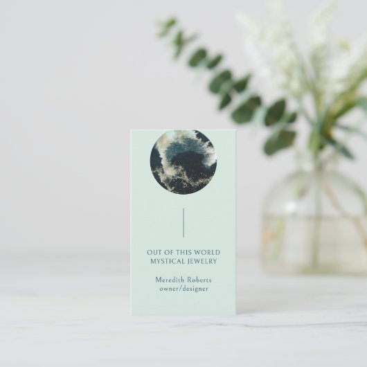 抽象芸術惑星神秘的な宇宙起業家 名刺 (スタンド正面)