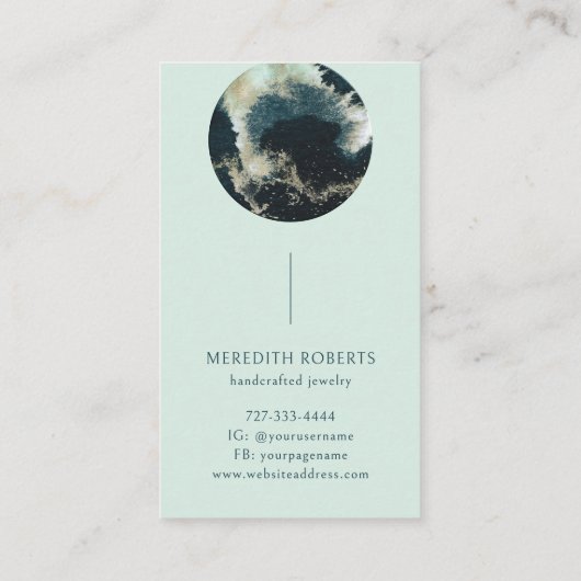 抽象芸術惑星神秘的な宇宙起業家 名刺 (裏面)