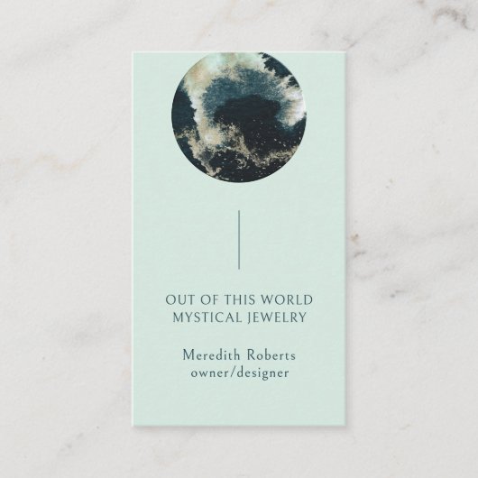 抽象芸術惑星神秘的な宇宙起業家 名刺 (正面)