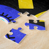 抽象芸術愛、目：カラフルパターン ジグソーパズル (側面)