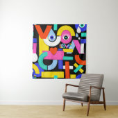 抽象芸術愛、目:カラフルパターン タペストリー (インサイチュ)