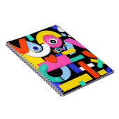 抽象芸術愛、目：カラフルパターン ノートブック (右側)