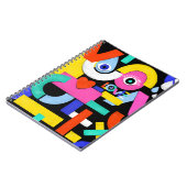 抽象芸術愛、目：カラフルパターン ノートブック (左側)