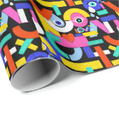 抽象芸術愛、目：カラフルパターン ラッピングペーパー (ロールコーナー)