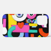 抽象芸術愛、目:カラフルパターン Case-Mate iPhoneケース (裏面 (横))