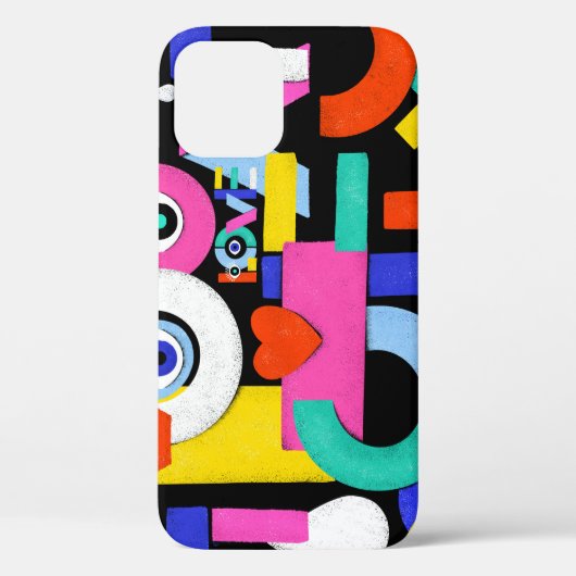 抽象芸術愛、目:カラフルパターン Case-Mate iPhoneケース (裏面)