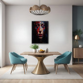 抽象芸術感情ポートレート表現主義アート ポスター