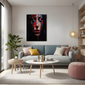 抽象芸術感情ポートレート表現主義アート ポスター