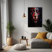 抽象芸術感情ポートレート表現主義アート ポスター