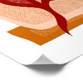 抽象芸術房保花瓶静置 ポスター (角)