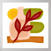 抽象芸術房保花瓶静置 ポスター (正面)