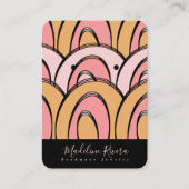 抽象芸術手作りアーティザンイヤリングディスプレイカード コーリングカード (正面)