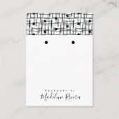 抽象芸術手作りアーティザンイヤリングディスプレイカード コーリングカード (正面)