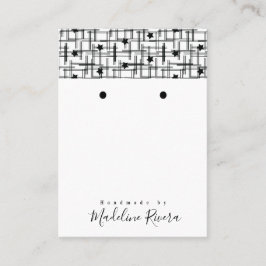 抽象芸術手作りアーティザンイヤリングディスプレイカード コーリングカード