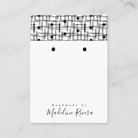 抽象芸術手作りアーティザンイヤリングディスプレイカード コーリングカード (正面)