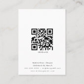 抽象芸術手作りアーティザンイヤリングディスプレイカード コーリングカード (裏面)