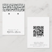 抽象芸術手作りアーティザンイヤリングディスプレイカード コーリングカード (正面/裏面)