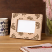 抽象芸術手描きひまわり模様 レーザー彫刻フレーム (左)