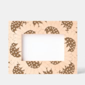 抽象芸術手描きひまわり模様 レーザー彫刻フレーム (正面)