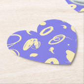 抽象芸術手描きイラストレーション紙コースター ペーパーコースター (アングル)