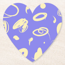 抽象芸術手描きイラストレーション紙コースター