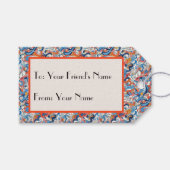 抽象芸術手描きドードル ギフトタグ (正面(横))