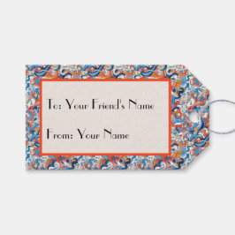 抽象芸術手描きドードル ギフトタグ