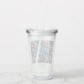 抽象芸術手描きドードー アクリルタンブラー (裏面)