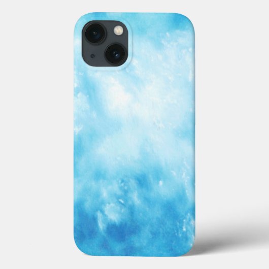 抽象芸術手描き水彩背景:青 Case-Mate iPhoneケース (裏面)