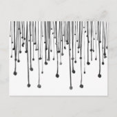 抽象芸術手描き白黒水滴 ポストカード (正面)