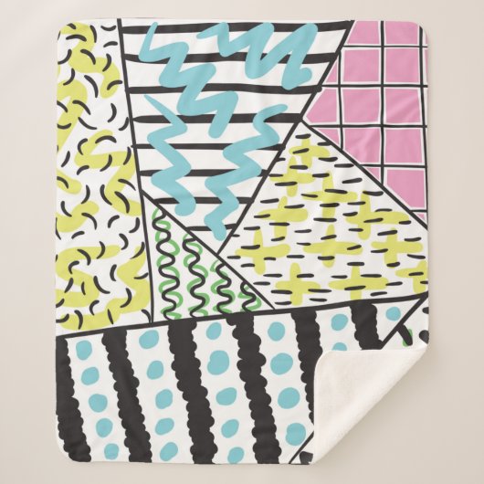 抽象芸術手描き背景3 シェルパブランケット (正面)