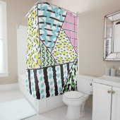 抽象芸術手描き背景3 シャワーカーテン (インサイチュ)