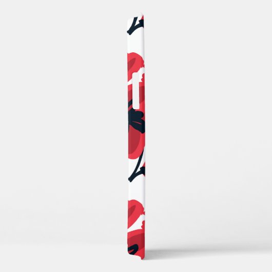 抽象芸術手描き赤い花シームレスパターン Case-Mate iPhoneケース (裏面 / 右)