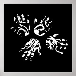 抽象芸術手 ポスター