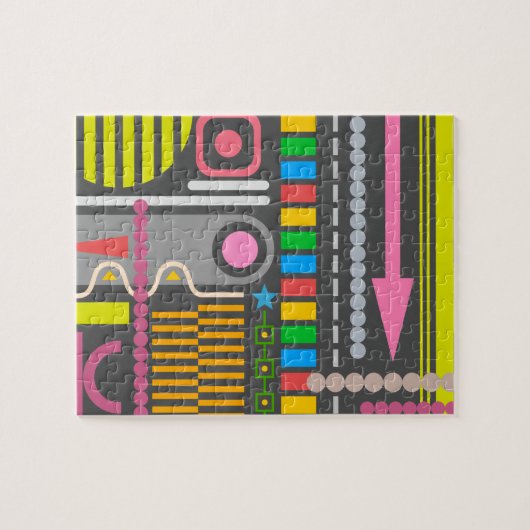 抽象芸術技術コントロールパネルパターン ジグソーパズル (横)