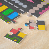 抽象芸術技術コントロールパネルパターン ジグソーパズル (側面)