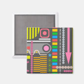 抽象芸術技術コントロールパネルパターン マグネット (正面/裏面)