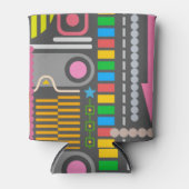 抽象芸術技術コントロールパネルパターン 缶クーラー (正面)