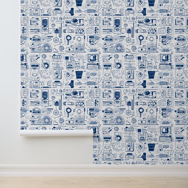 抽象芸術技術設計図のドードルパターン 壁紙 (アプリケーション)