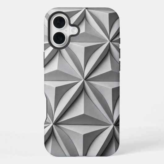 抽象芸術折り紙の交差線 iPhoneケース (裏面)