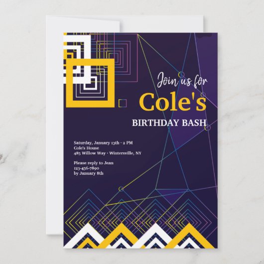 抽象芸術招待状 招待状 (正面)