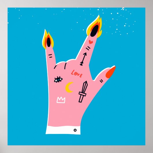 抽象芸術指 ポスター (正面)