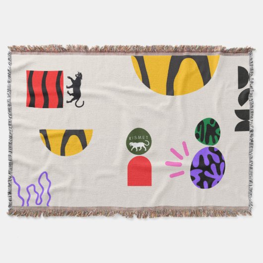 抽象芸術接吻 スローブランケット (正面)