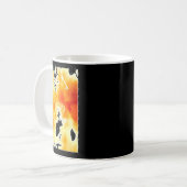 抽象芸術撮影光焼き火シール コーヒーマグカップ (正面左)