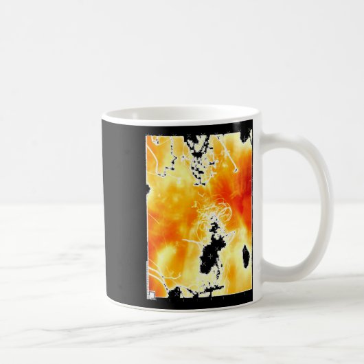 抽象芸術撮影光焼き火シール コーヒーマグカップ (右)