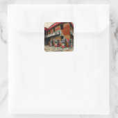 抽象芸術放棄ガソリンスタンドAi Art スクエアシール (バッグ)